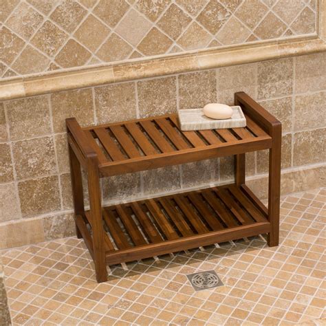 teak wood shower bench target